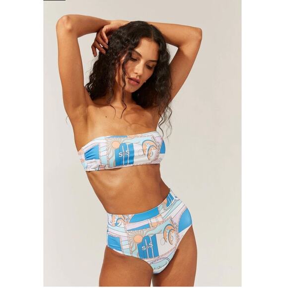 NWT Anthropologie Solid & Striped Arden Bandeau Bikini Top Size Small - Picture 1 of 9